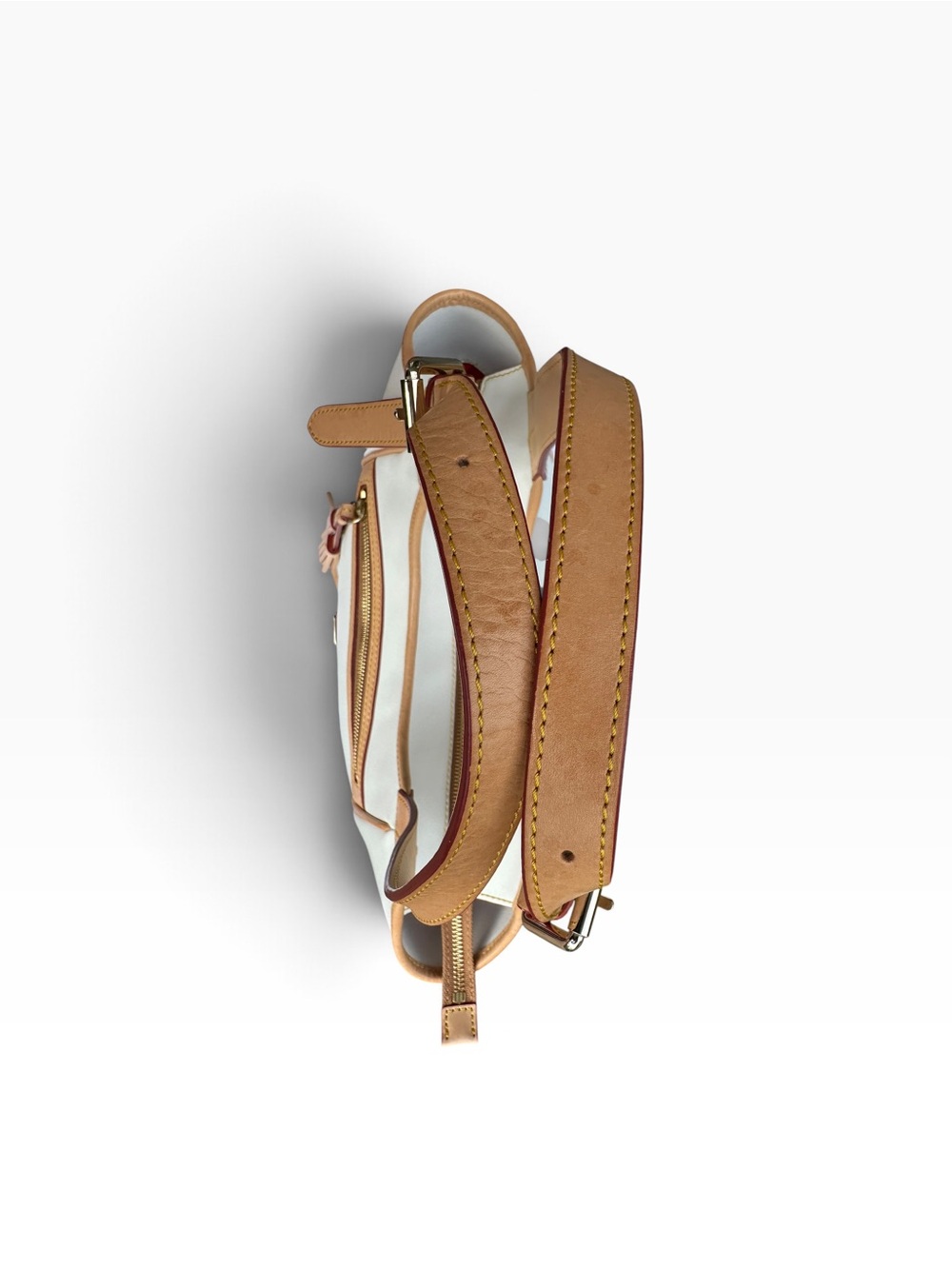 Dooney & Bourke Maddie Shoulder Bag with Tassel. White Saffiano Leather - Picture 10 of 16